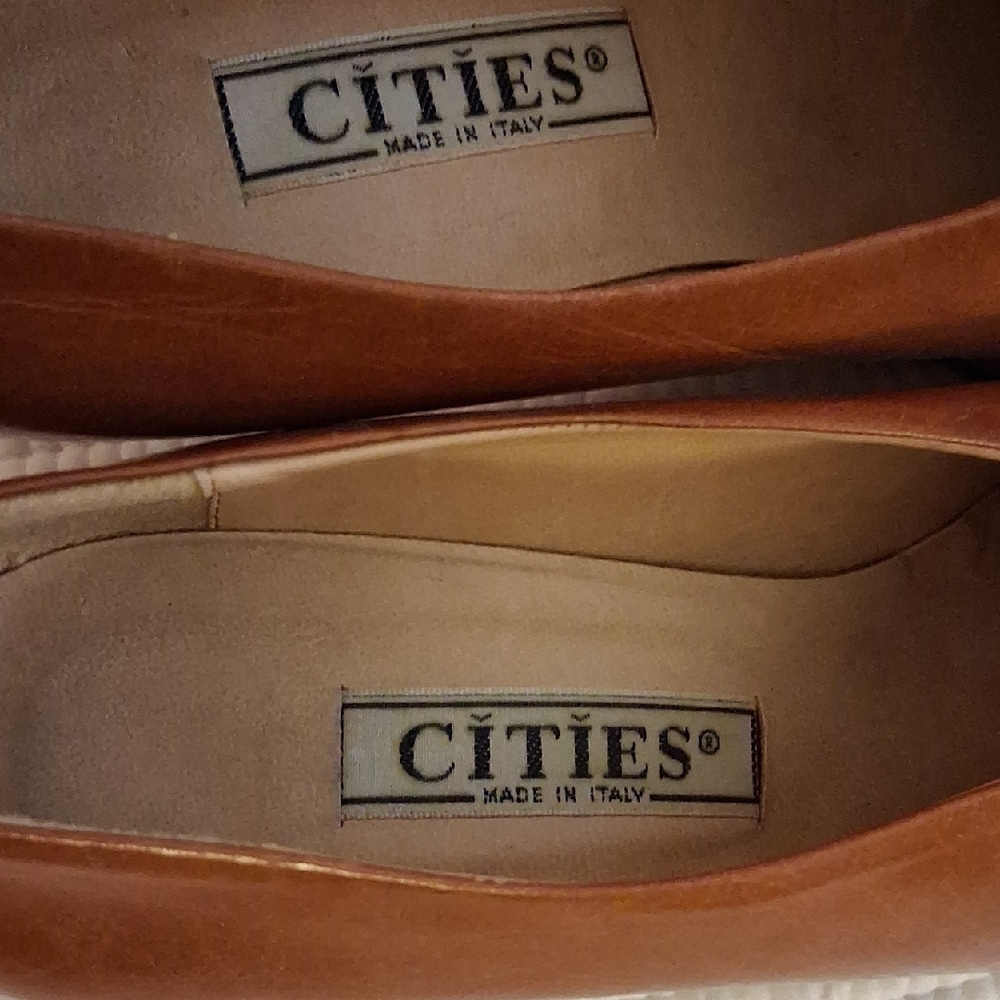 Cities Italian Brown Leather Heels for Women 7 - Picture 2 of 5